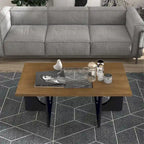 Table basse rectangulaire en bois contemporaine 47