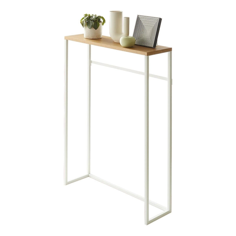 Console étroite d'entrée, Acier, Supporte 5 kg - L 18,5 x l 60 x H 80,5 cm