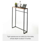 Console étroite d'entrée, Acier, Supporte 5 kg - L 18,5 x l 60 x H 80,5 cm