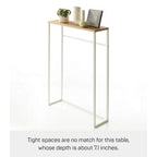 Console étroite d'entrée, Acier, Supporte 5 kg - L 18,5 x l 60 x H 80,5 cm
