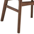 Ensemble de 2 chaises de salle à manger latérales de 23 pouces, noyer brun, tissu vert doux